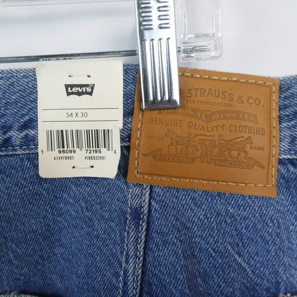 Levi's Premium Dad Utility Jeans Plus Sz 34 Golly Gee Wash Blue Premium Denim - Picture 10 of 16